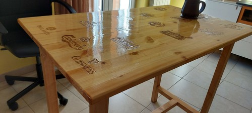 Tavolino legno artigianale - tavolino,