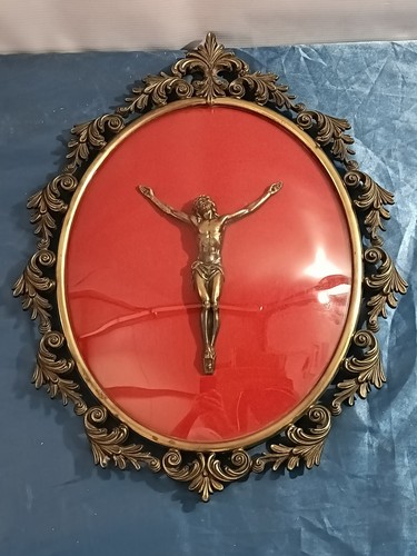 Crocifisso vintage antico teca - antico,