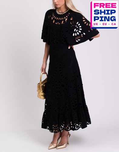 Abito midi valentino - valentino, broderie