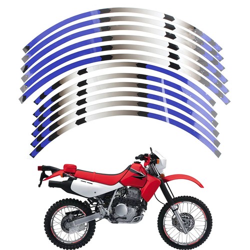 Adesivi bordo cerchio moto blu