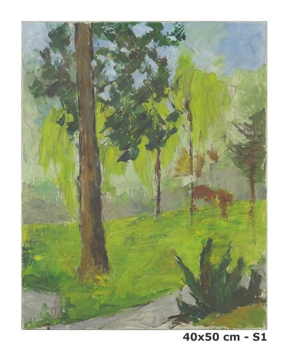 Quadro olio tela - su, vintage