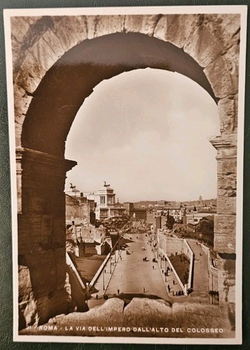 Cartolina roma via - roma, la