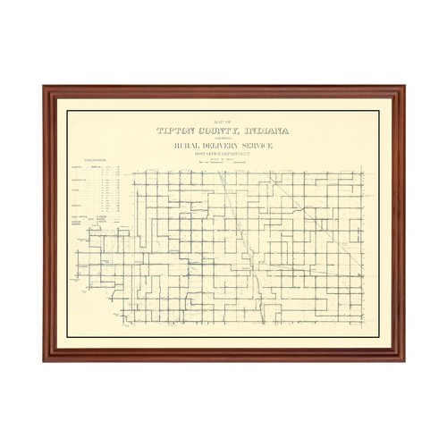 Vecchia mappa della contea - , di