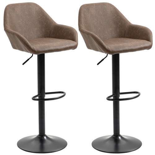 Sgabelli bar 2pz marrone - da,