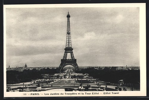 Cartolina parigi tour - cartolina, la