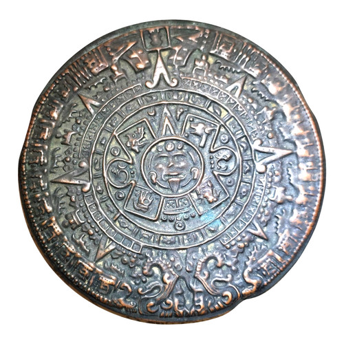 Calendario azteco metallo - calendario,