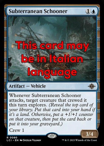 Mtg subterranean schooner - subterranean, exc
