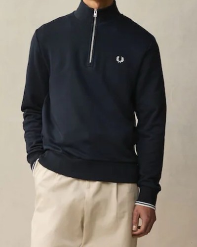 Felpa mezza zip fred - mezza,
