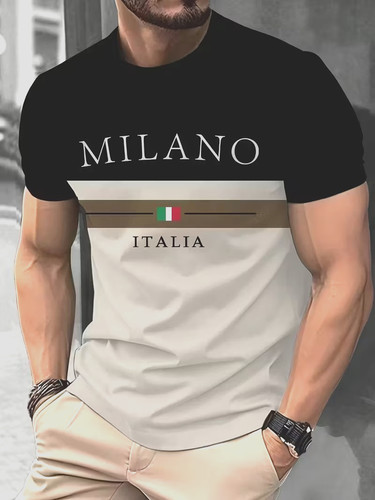 Shirt logo milano - t-shirt.,