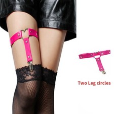 2 Giarrettiere rosa regolabili con elastico IN0161