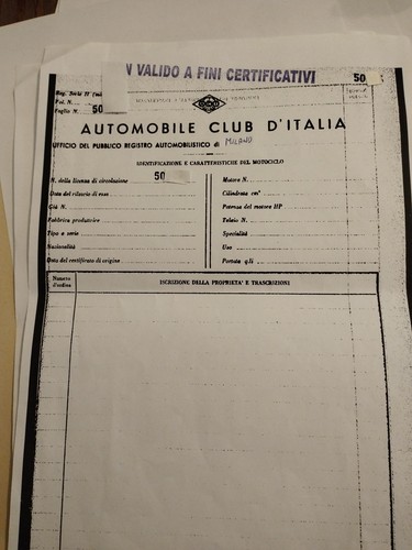 Visura bianca 1962 vespa - bianca, vespa?