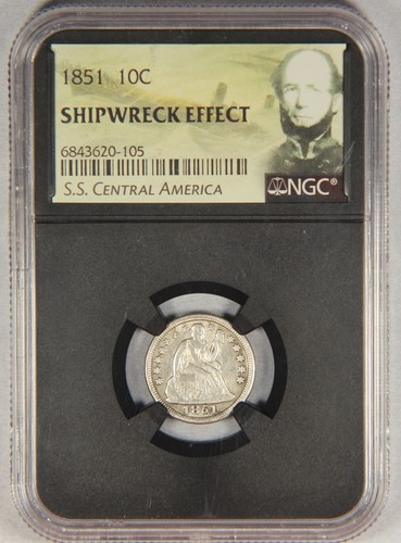 1851 seduto liberty dime - 1851,