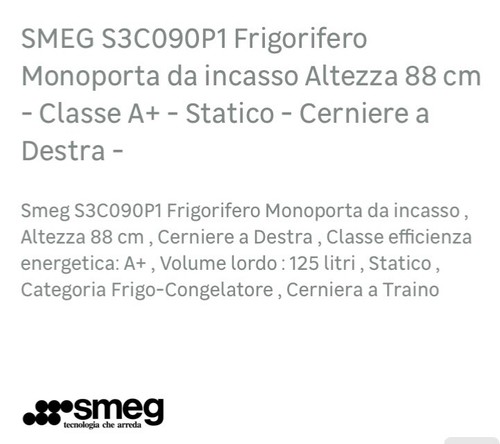 Frigorifero piccolo smeg - frigorifero,