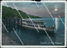 ch193 cartolina tramonto sul lago maggiore verbania