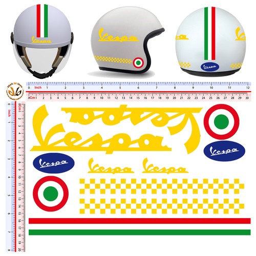 Vespa adesivi casco - , giallo