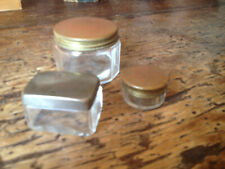  SCATOLINE ANTICHE VETRO METALLO DA TOILETTE ANNI '30