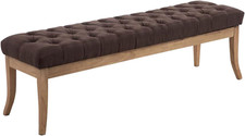 Panca Design Chesterfield Ramses in Stoffa I Panchina Ingresso Capitonné Telaio 