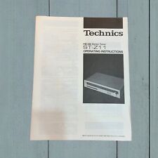Technics ST-Z11 Manuale Istruzioni Funzionante