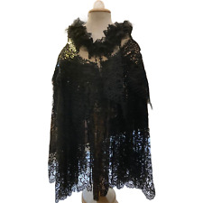 Raffinato coprispalle in pizzo nero, epoca inizio 1900