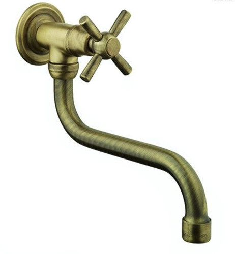 Rubinetto muro ottone antico - muro,