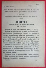 VOGHERA,REGIO DECRETO