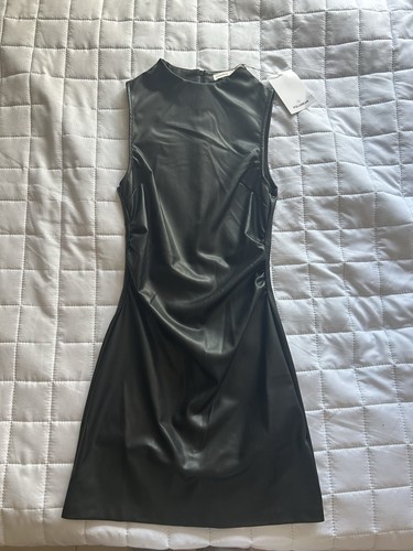 Vestito nero pelle - nero, di