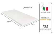 Materasso Lettino pieghevole, Materasso Culla Campeggio , COLORE BIANCO