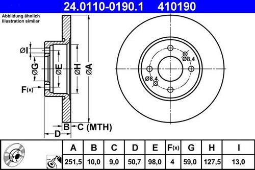 Disco freno alfa romeo 164 - freno,
