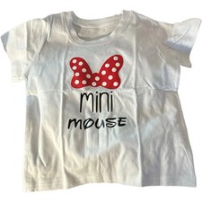 Camicia bianca Minnie Mouse Inspired Grils taglia 100 vestibilità 3-4 anni