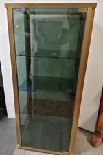 VETRINETTA ESPOSITIVA '70 IN OTTONE E VETRI FUMÈ MODERNARIATO DESIGN VETRINA