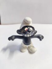 Puffo Nero Arrabbiato cod.20007 n.4 Peyo Schleich Opaco Occhi Rossi.