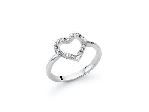 Anello cuore donna miluna in - a,