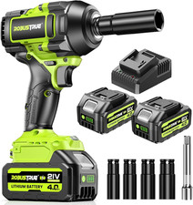 1100N.M Avvitatore a Impulsi, 2 X 4000Mah Avvitatore a Batteria Con Caricatore R