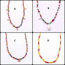 Collana di perle multiseme in argento sterling 925 gioielli fatti a mano...