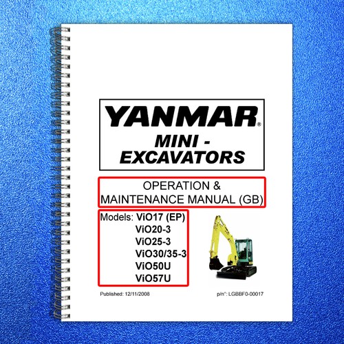 Yanmar vio17 vio57u excavator - yanmar,