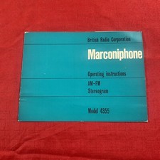 Stereogramma AM-FM originale Marconiphone modello 4355 istruzioni per l'uso