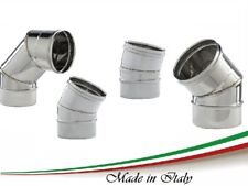 CANNA FUMARIA CURVA A 15/30/45/90° IN ACCIAIO INOX 316 E 304 PARETE SEMPLICE