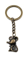 Portachiavi Bronzo Topolino Animale Carina Metallo Ciondolo Fascino