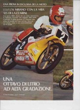 PUBBLICITA'  ADVERTISING-MOTO MBA 125 LAZZARINI  1979-MOTOITALIANE  MOTO GP