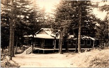 Cartolina RPPC rustica capanna
