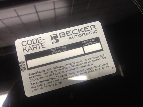 Scheda codice becker - scheda,