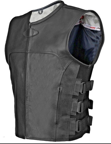 Gilet pelle abito nero - gilet,