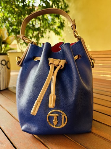 Trussardi borsa blu modello - trussardi,