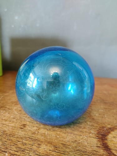 Sfera vetro soffiato blu - in,