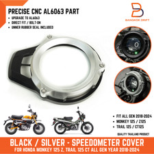 BLACK SILVER SPEEDOMETER COVER