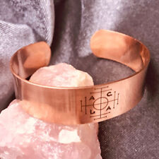 Bracciale Talismano Magico Protettivo AGLA Ruota della Fortuna - Rame Puro