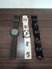 orologio pop swatch anni 80 Funky Rainbow + cinturini Topolino e Snoopy
