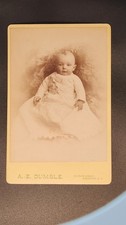 Antica foto cartolina armadio bambino bambino bambino battesimo 1890s Dumble NY