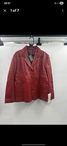 Giacca pelle rossa woodland - di,