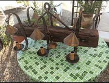 lampadario ferro battuto pub ristoranti taverne  appena restaurato 